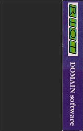 Box back cover for Riot on the Atari 8-bit.